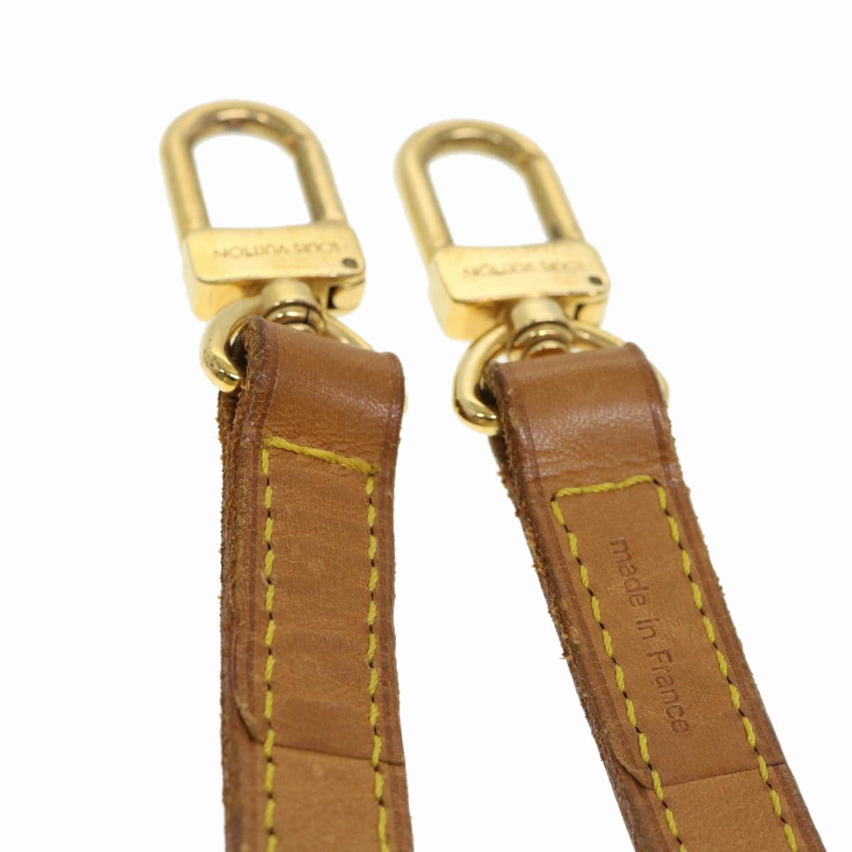 LOUIS VUITTON Shoulder Strap Leather 35.4"" Beige LV 38843