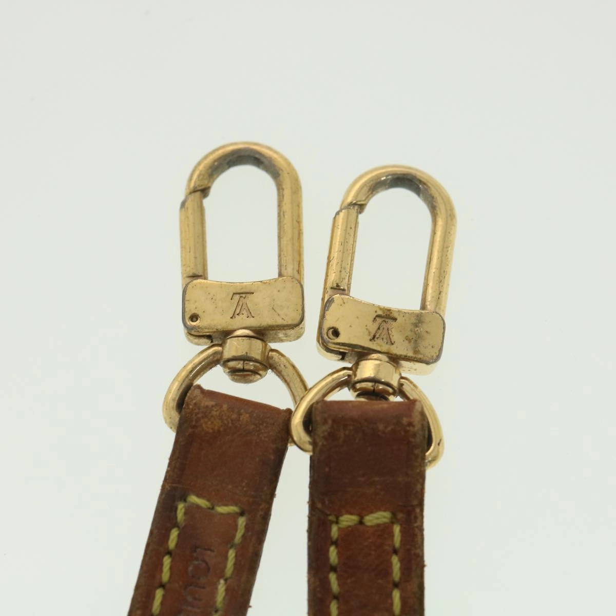 LOUIS VUITTON Shoulder Strap Leather 45.3"" Beige LV 38125