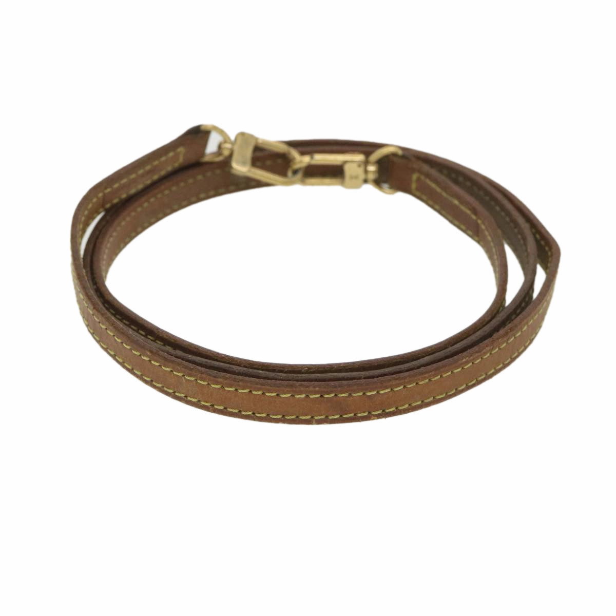 LOUIS VUITTON Shoulder Strap Leather 45.3"" Beige LV 38125