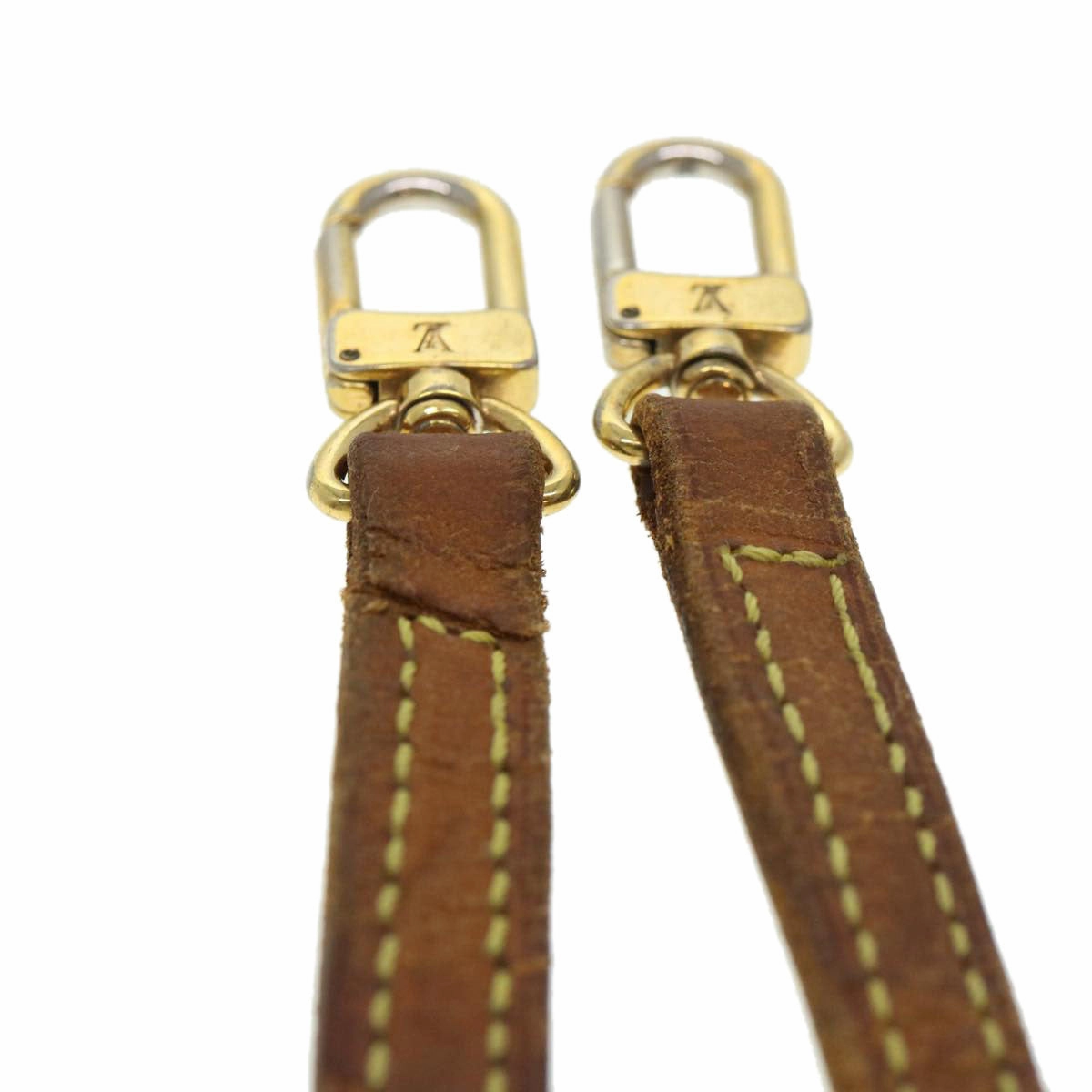 LOUIS VUITTON Shoulder Strap Leather 46.1"" Beige LV 38837