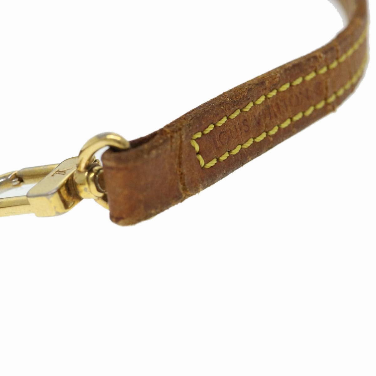 LOUIS VUITTON Shoulder Strap Leather 46.1"" Beige LV 38837