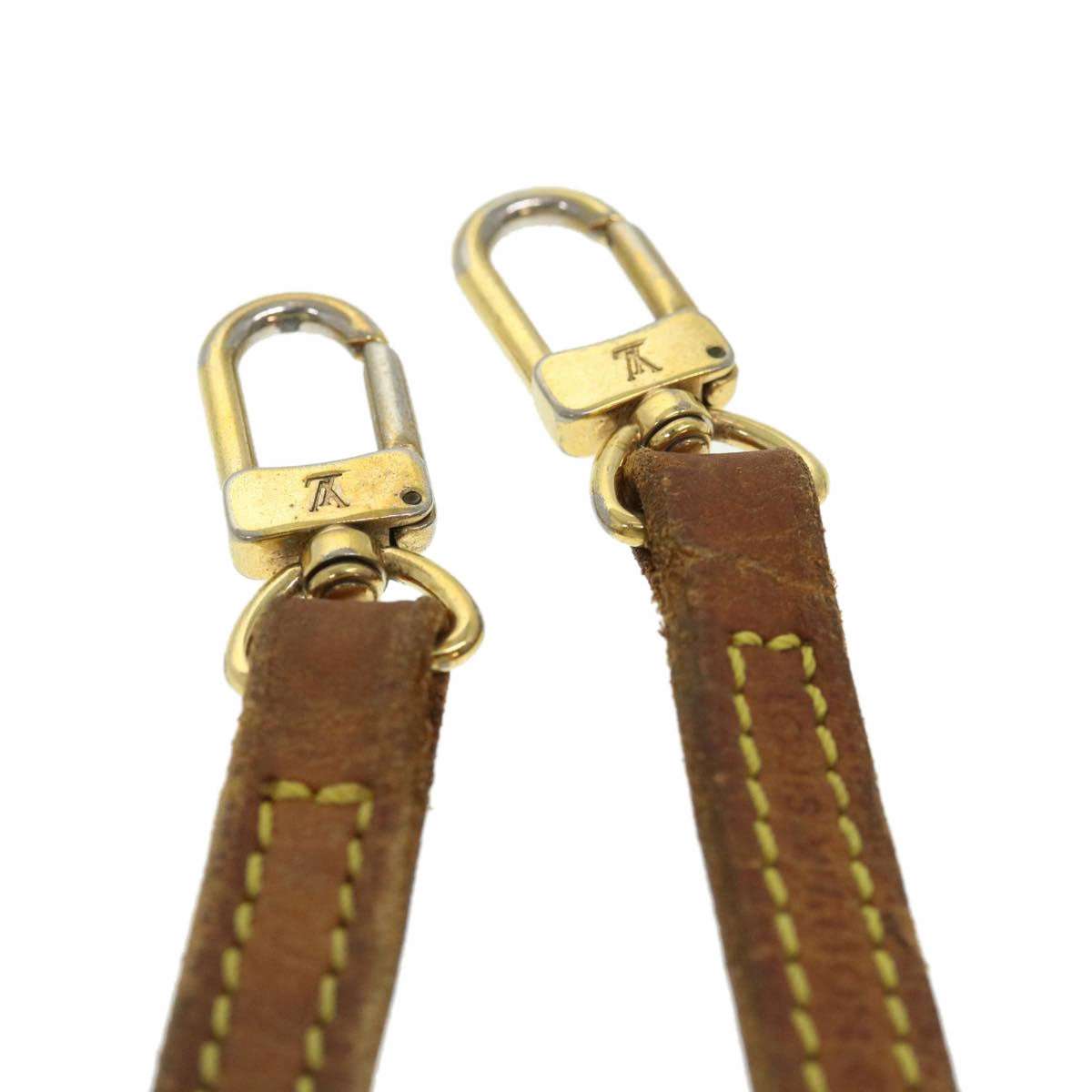 LOUIS VUITTON Shoulder Strap Leather 46.1"" Beige LV 38837