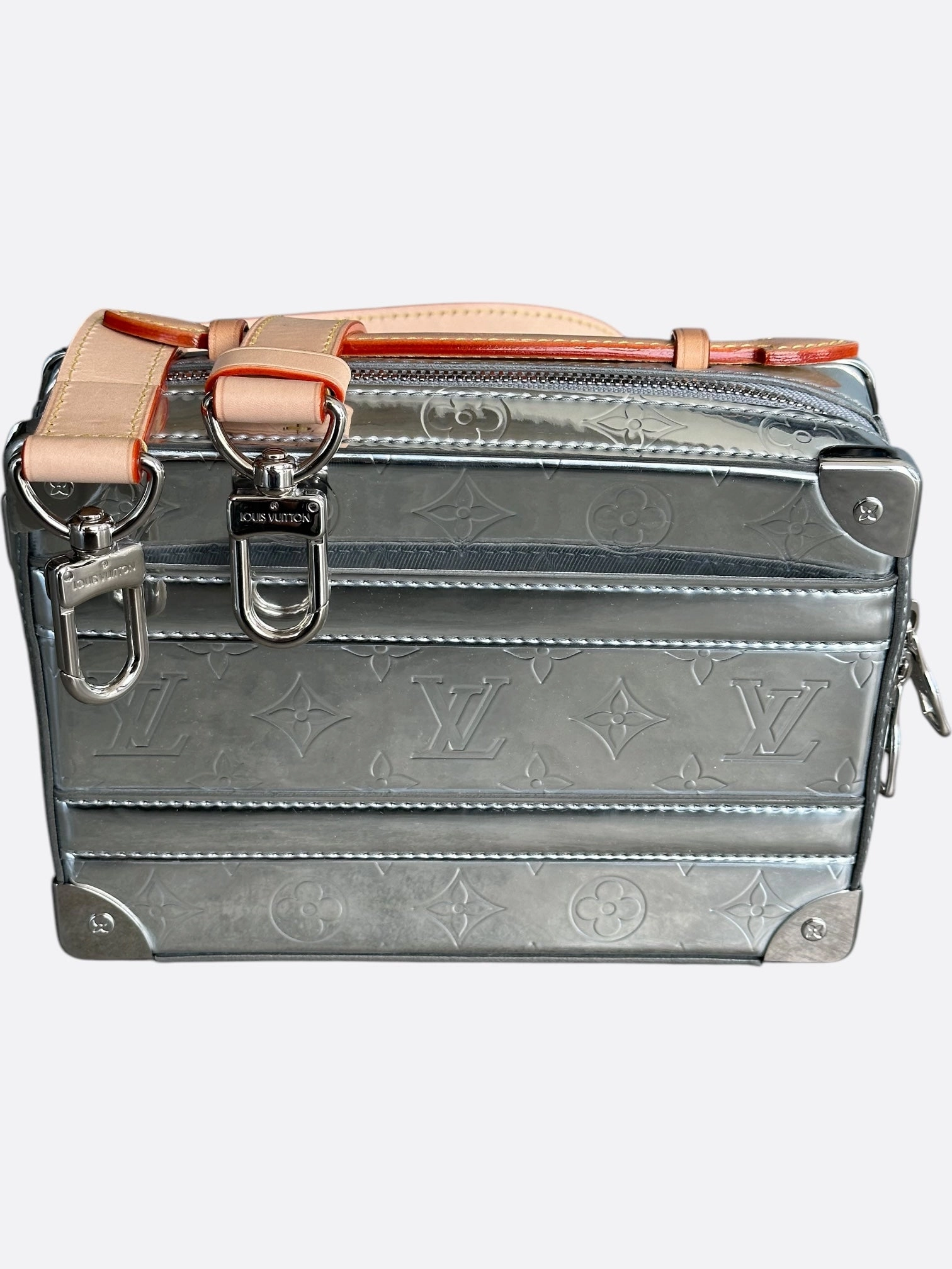 Louis Vuitton Silver Mirror Monogram Trunk