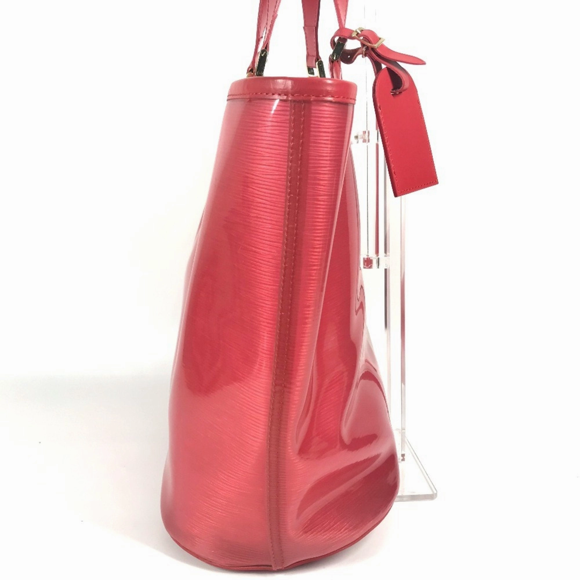 Louis Vuitton Vinyl Leather Handbag Tote Bag (Pre-Owned)