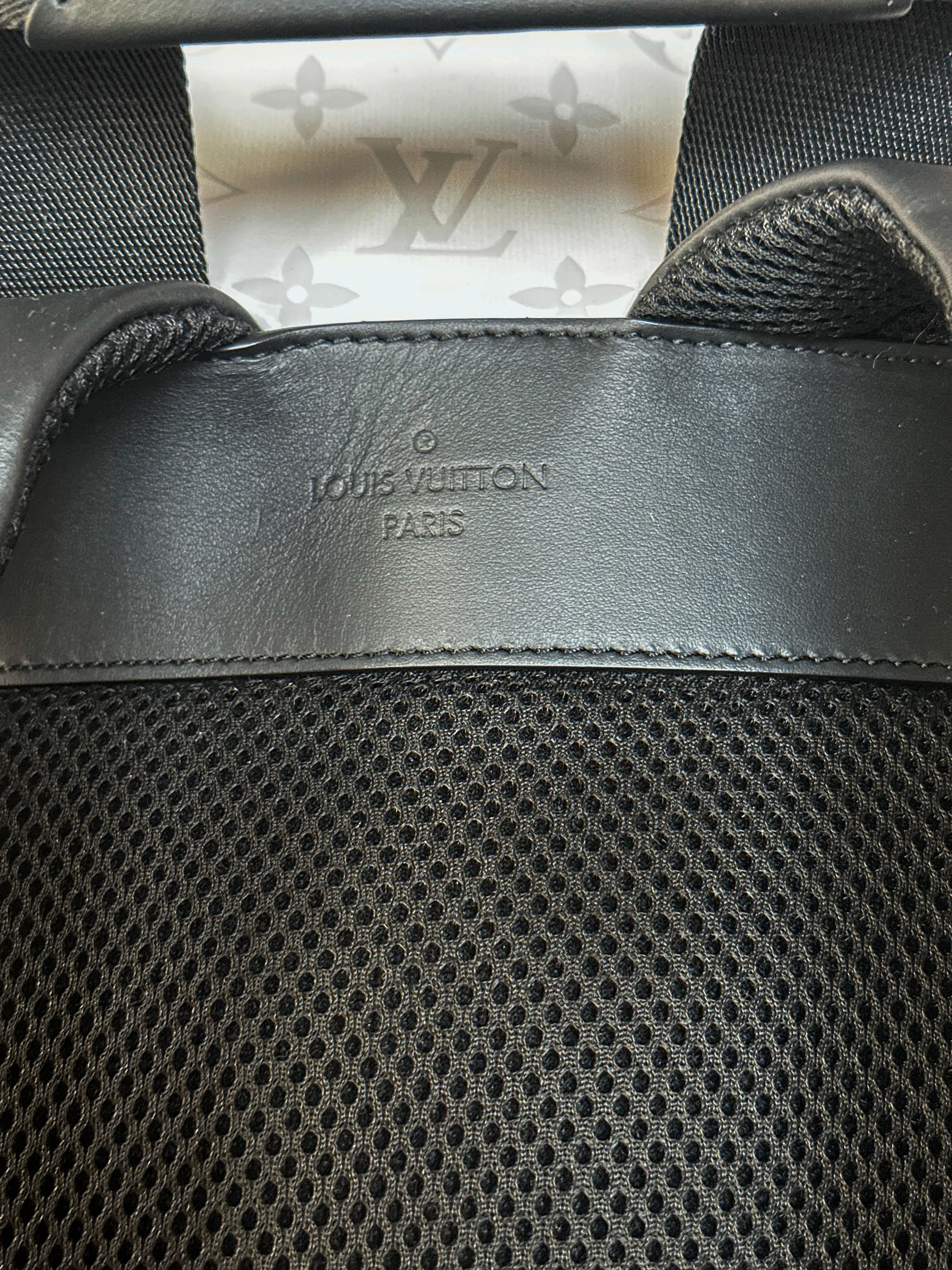 Louis Vuitton White & Black Monogram Mountain Backpack