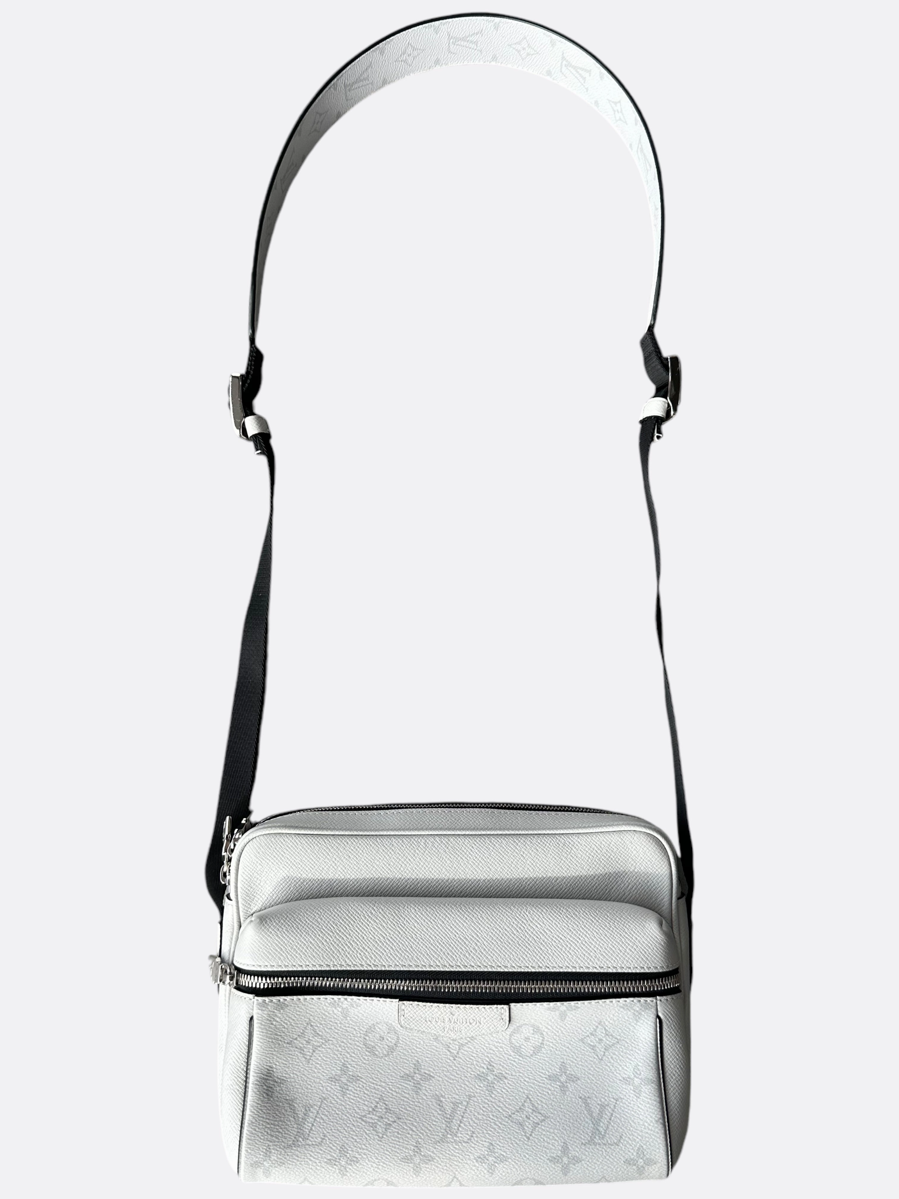 Louis Vuitton White Taigarama Monogram Outdoor Messenger Bag