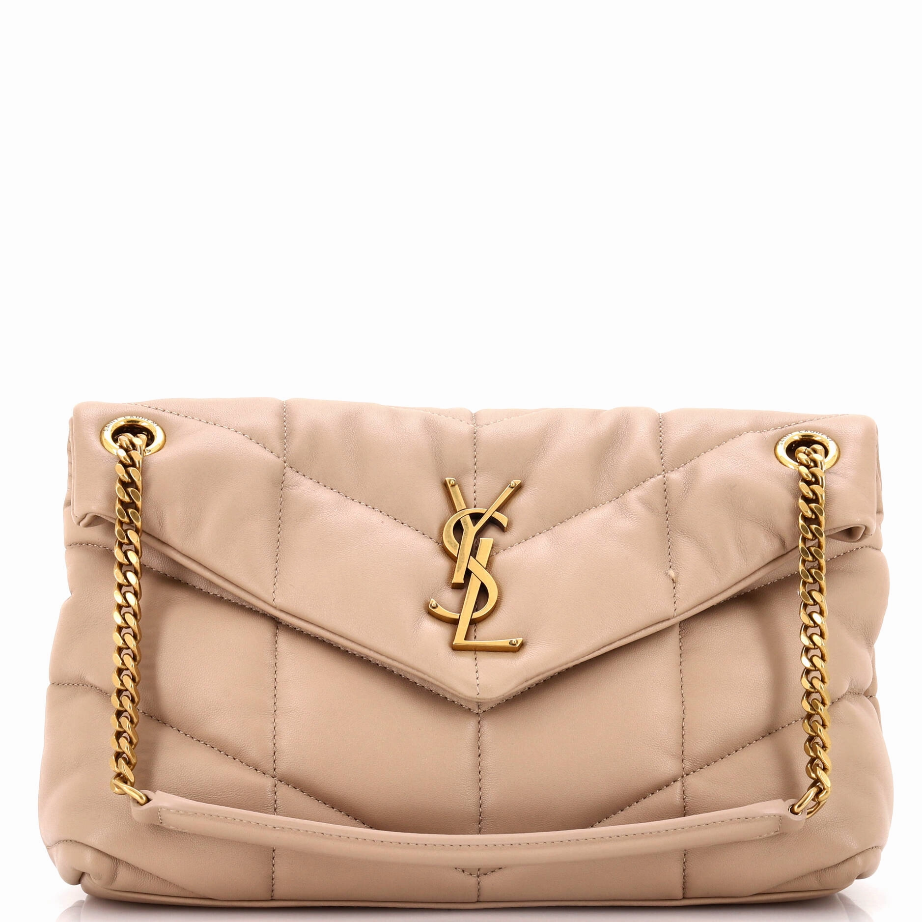 Loulou Puffer Shoulder Bag Quilted Leather Small