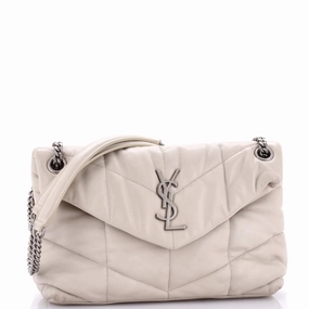 Loulou Puffer Shoulder Bag Quilted Leather Small
