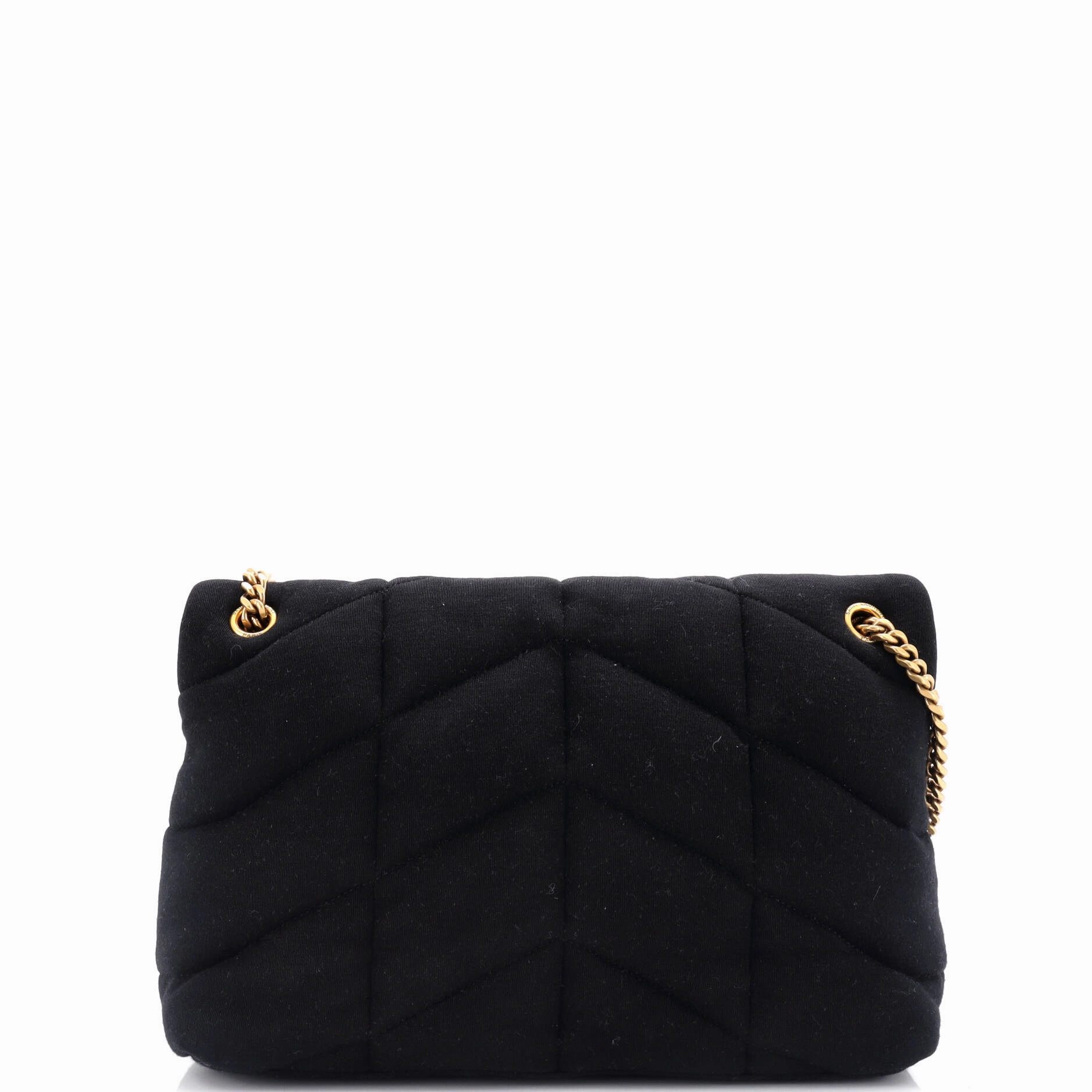 Loulou Puffer Shoulder Bag Quilted Suede Medium