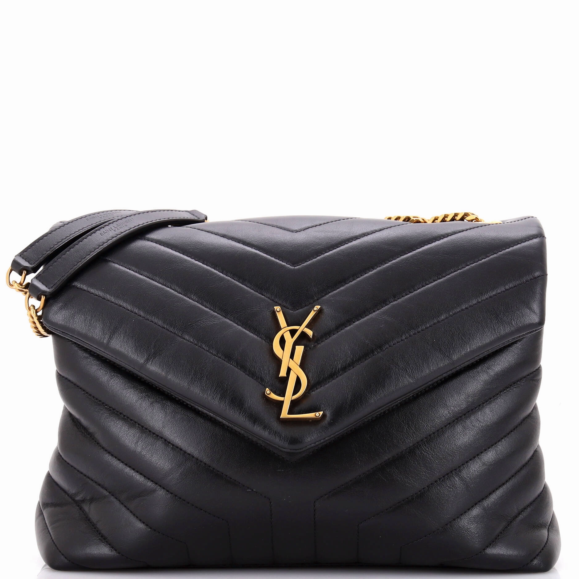 Loulou Shoulder Bag Matelasse Chevron Leather Medium