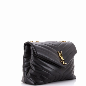 Loulou Shoulder Bag Matelasse Chevron Leather Medium