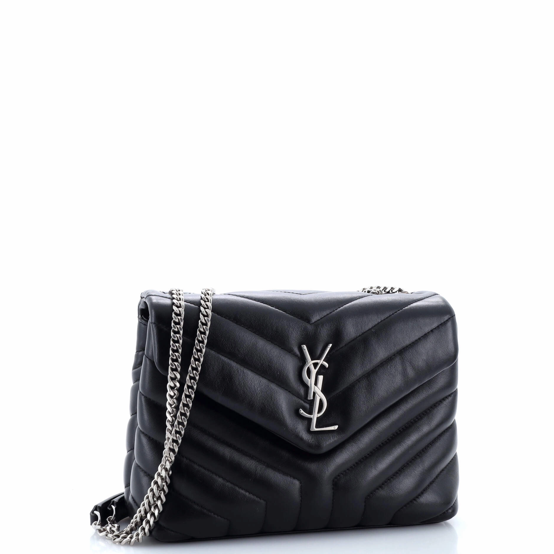 Loulou Shoulder Bag Matelasse Chevron Leather Small