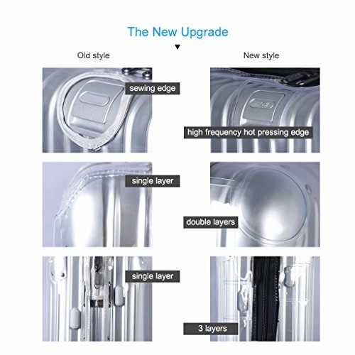 Luggage Cover Protector Clear Pvc Suitcase Protective Case With Black Zipper For Rimowa Topas