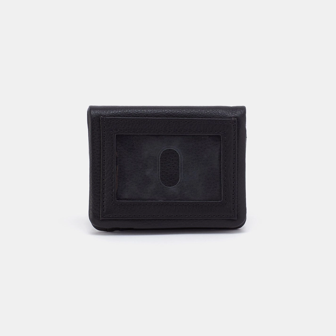 Lumen Mini Wallet In Pebbled Leather - Black