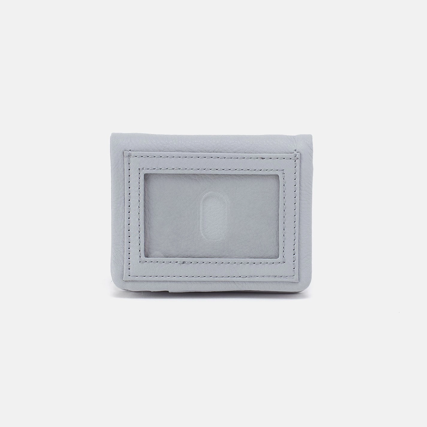 Lumen Mini Wallet In Pebbled Leather - Blue Pearl