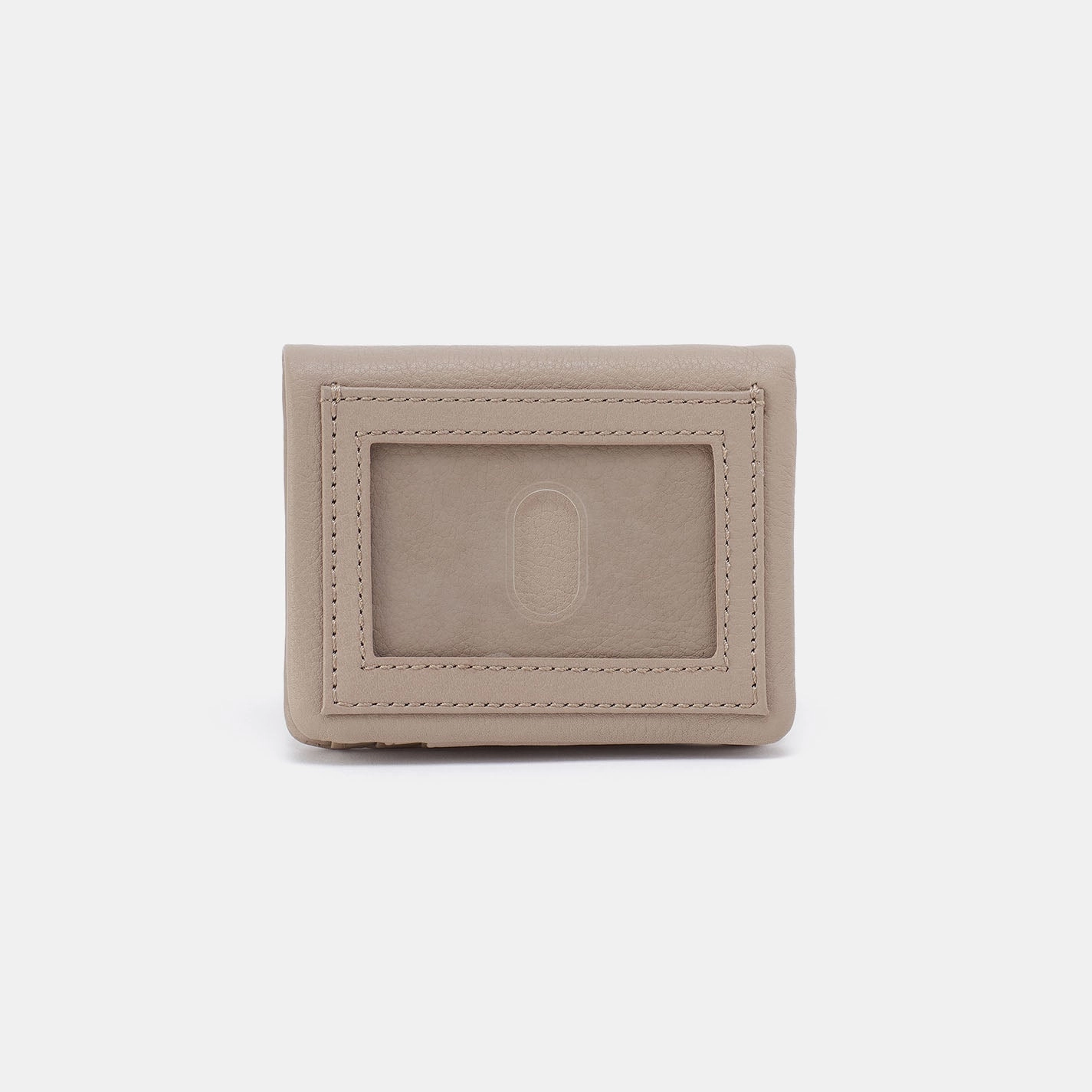 Lumen Mini Wallet In Pebbled Leather - Taupe