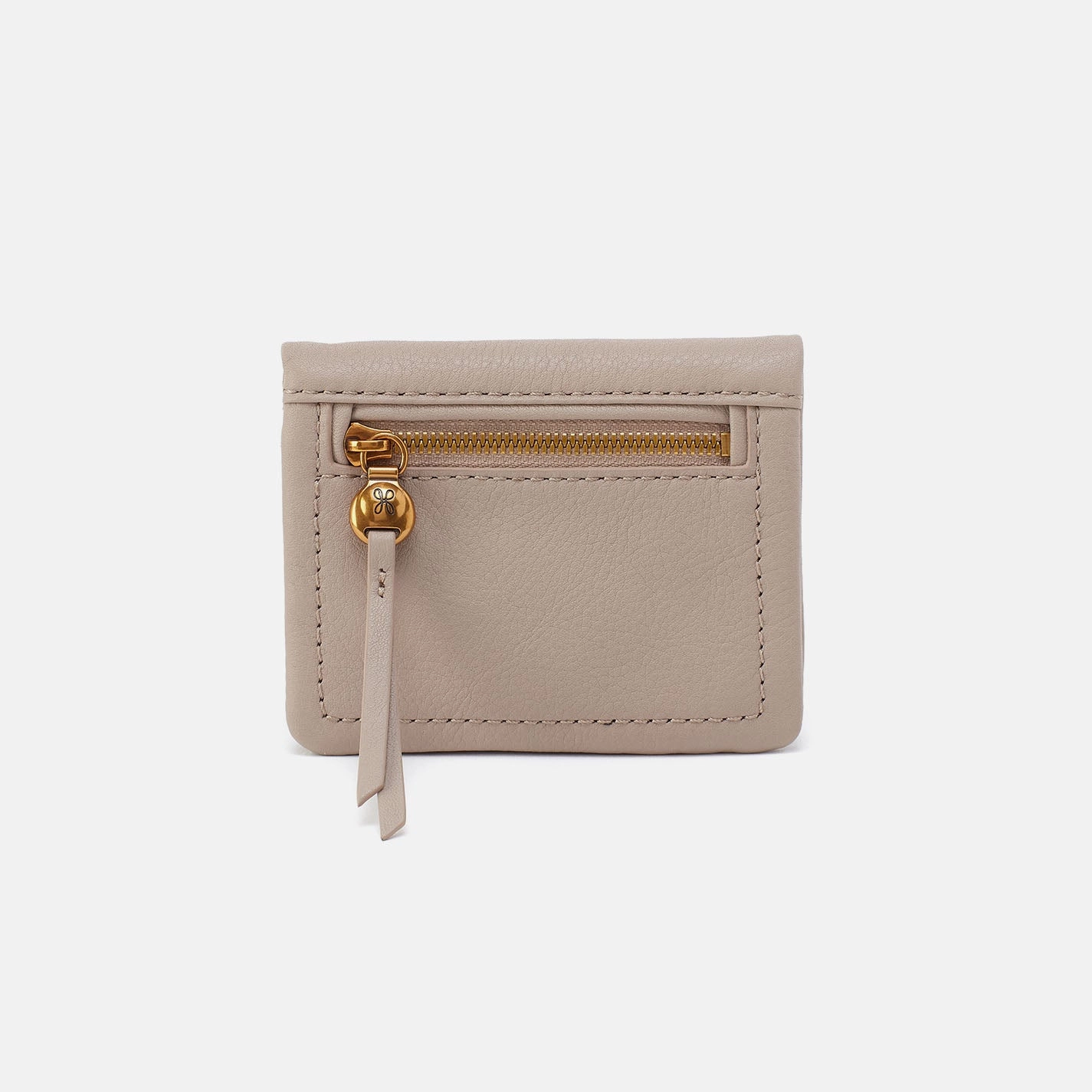 Lumen Mini Wallet In Pebbled Leather - Taupe