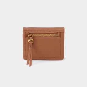 Lumen Mini Wallet In Pebbled Leather - Warm Honey