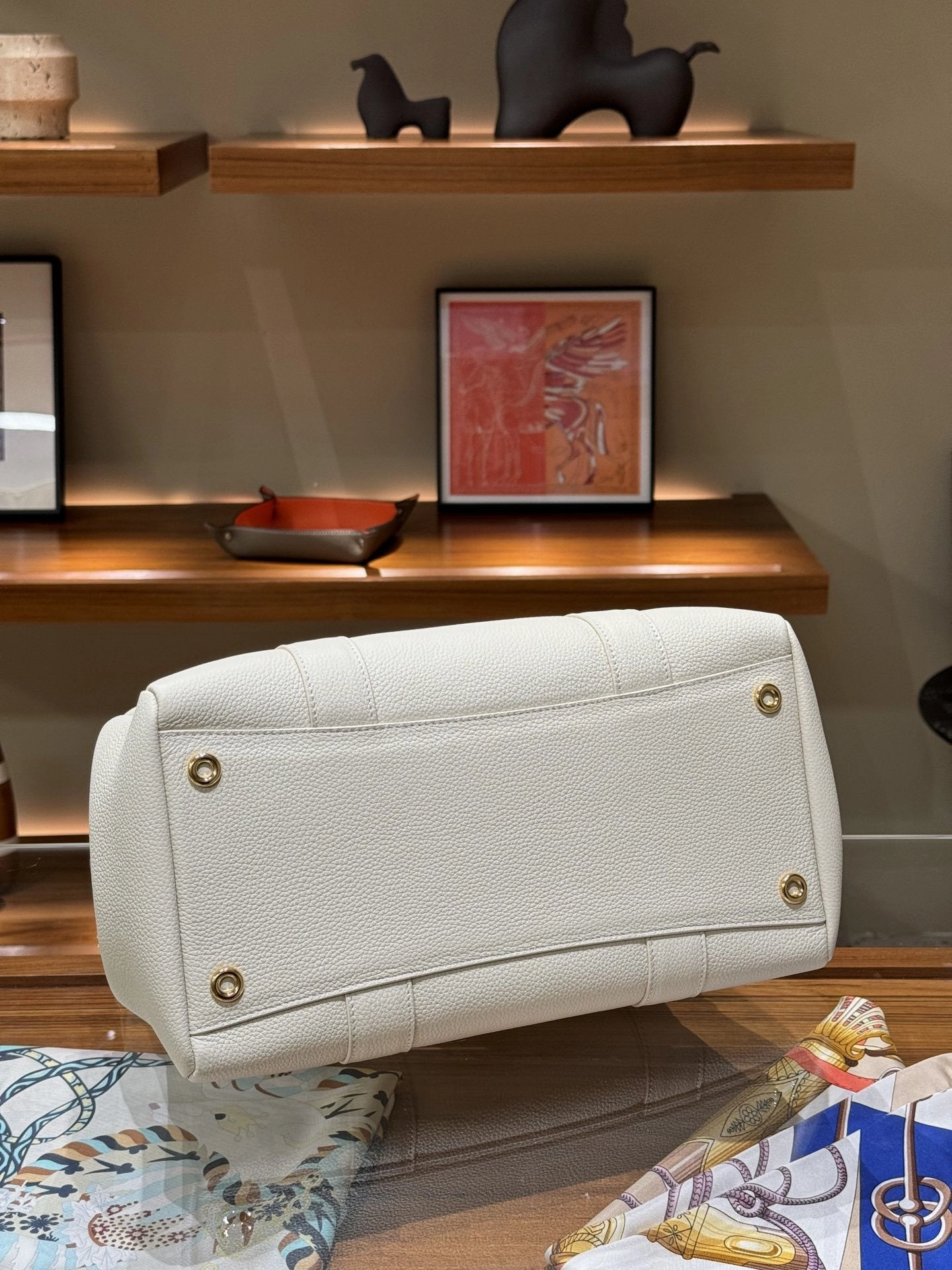 Luxury Calf Leather Large Flap Top Tote,  Premium Cowhide Commuter Crossbody Bag