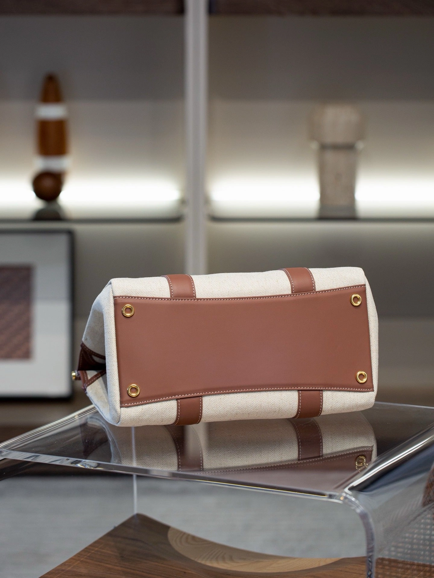 Luxury Calf Leather Large Flap Top Tote,  Premium Cowhide Commuter Crossbody Bag