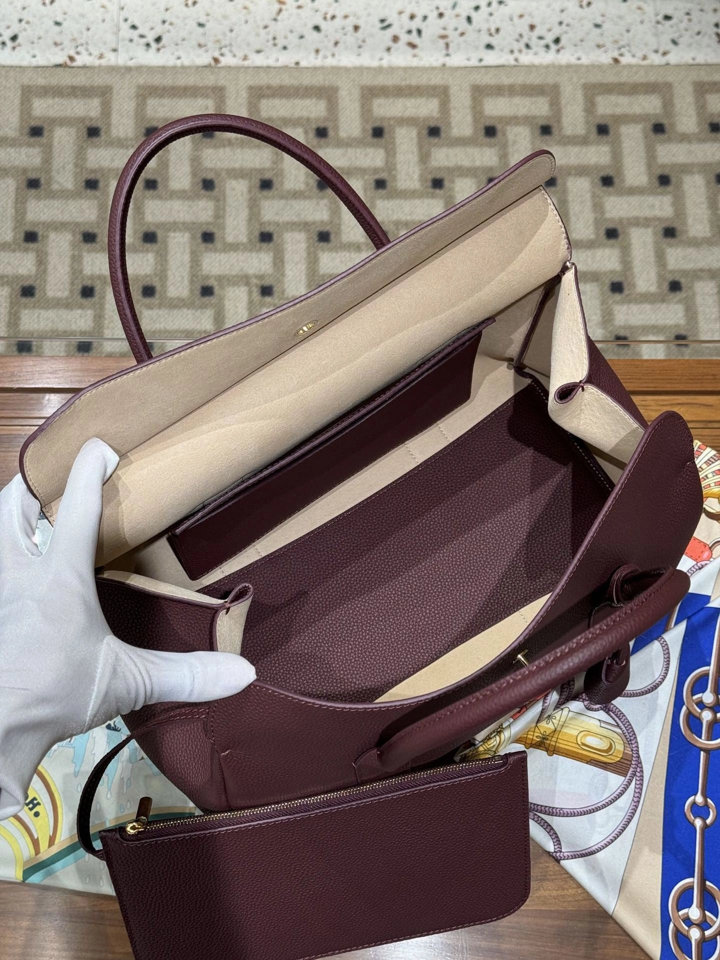 Luxury Calf Leather Large Flap Top Tote,  Premium Cowhide Commuter Crossbody Bag