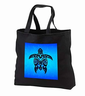 MacDonald Creative Studios  Tribal Animals - A ocean blue tribal honu sea turtle with Hawaiian