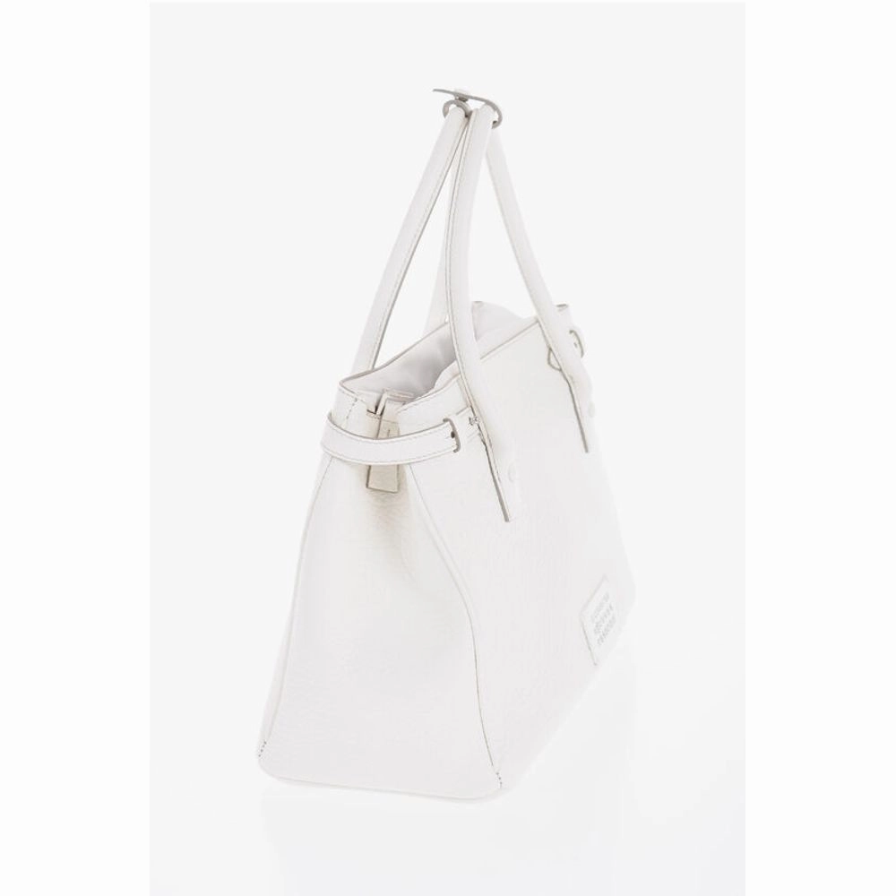 Maison Margiela MM11 Textured Leather Hand Bag with Removable Shoulder Strap