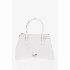Maison Margiela MM11 Textured Leather Hand Bag with Removable Shoulder Strap
