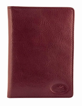 Mancini Leather Goods RFID Secure Deluxe Equestrian Passport Wallet (Dark Wine)