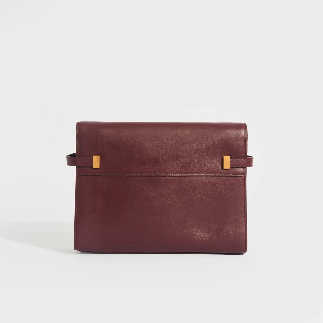 Manhattan Leather Shoulder Bag in Bordeaux