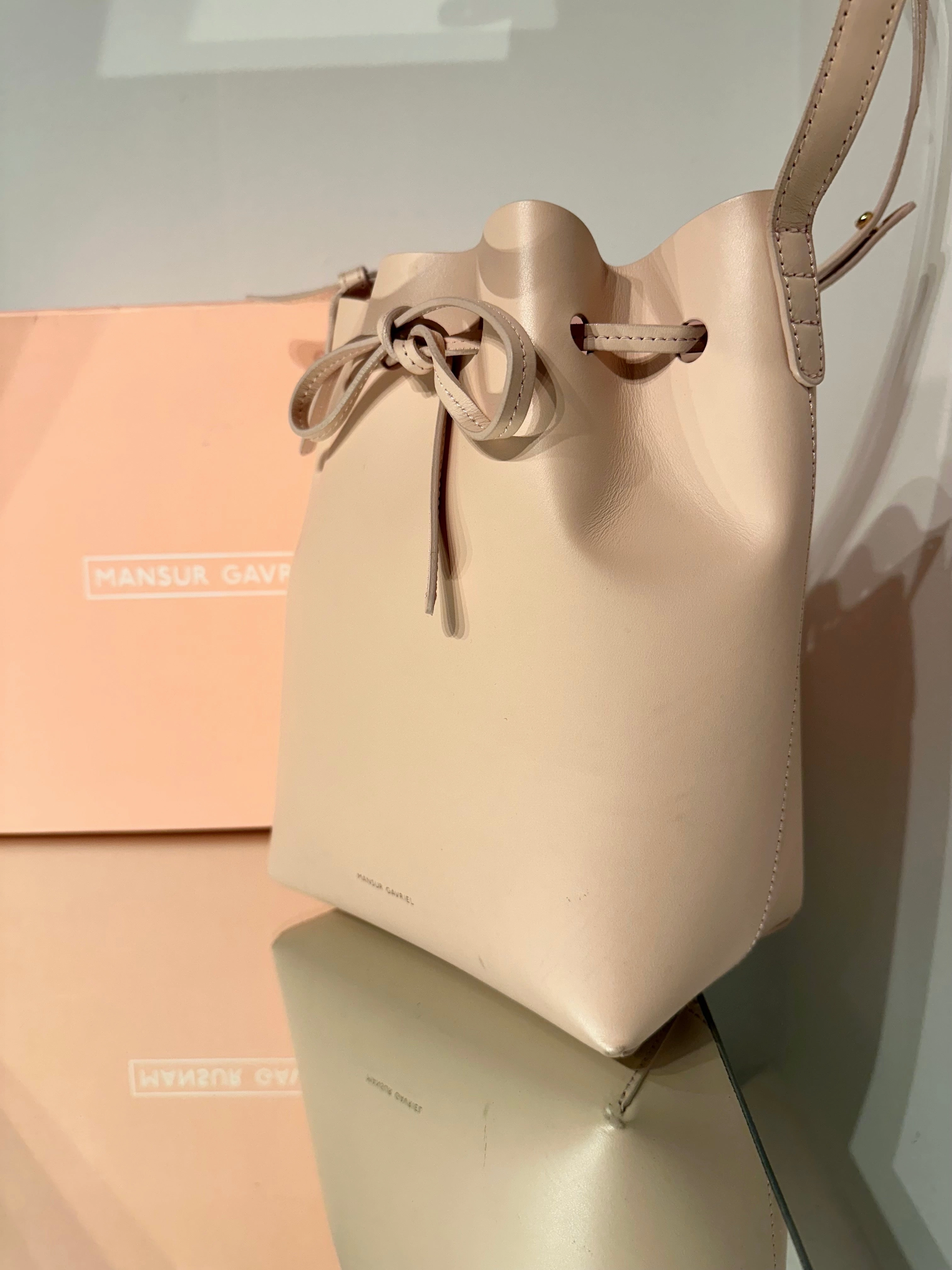 MANSUR GAVRIEL Mini Leather Bucket Bag