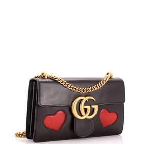 Marmont Chain Shoulder Bag Patchwork Leather Medium