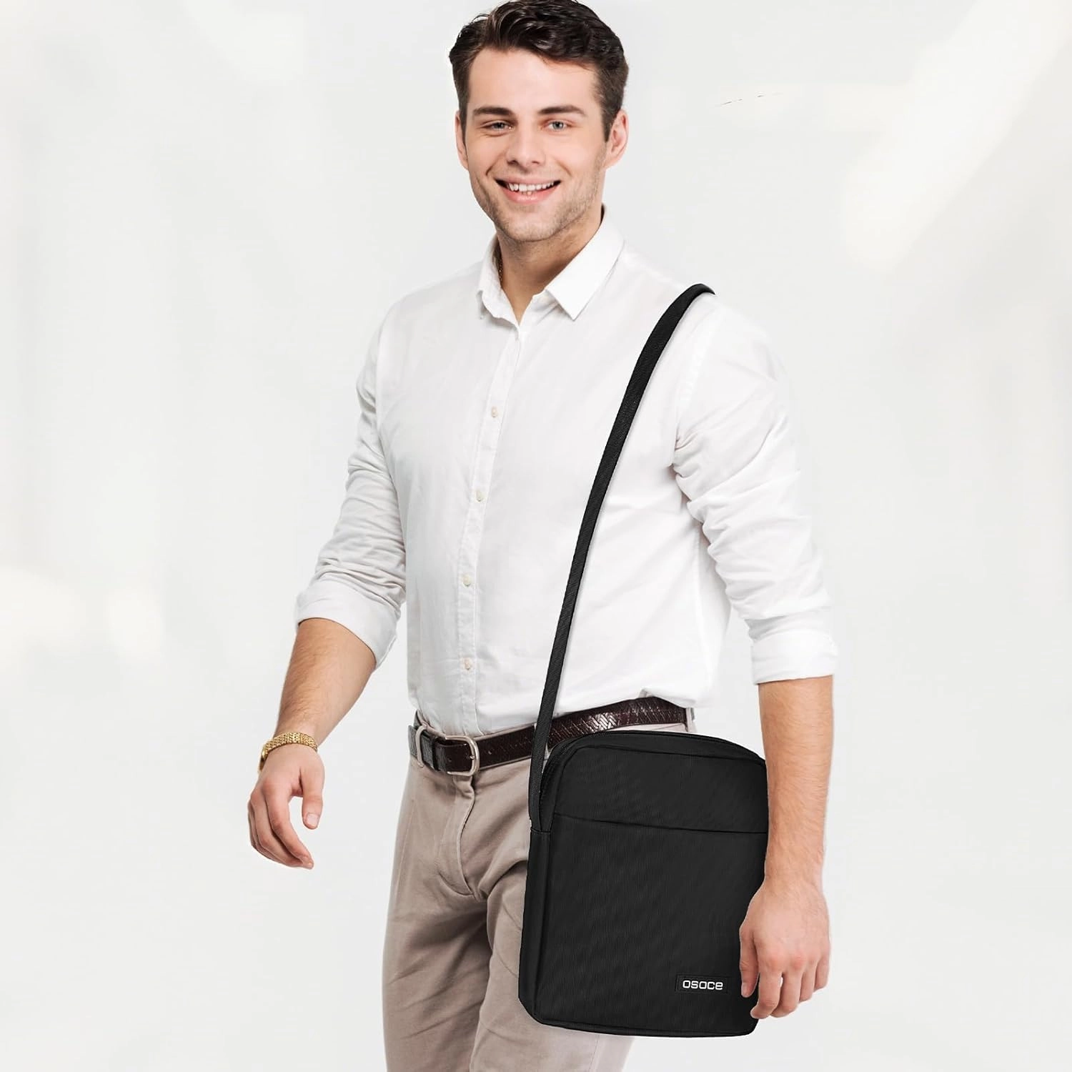 Messenger Bag, Crossbody Bag Shoulder Bag for Men Water Resistant Man Bag Man Purse for Business Office