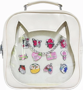 Messenger Shoulder Bags for Anime Display. Clear handbags Pin Display Bag.