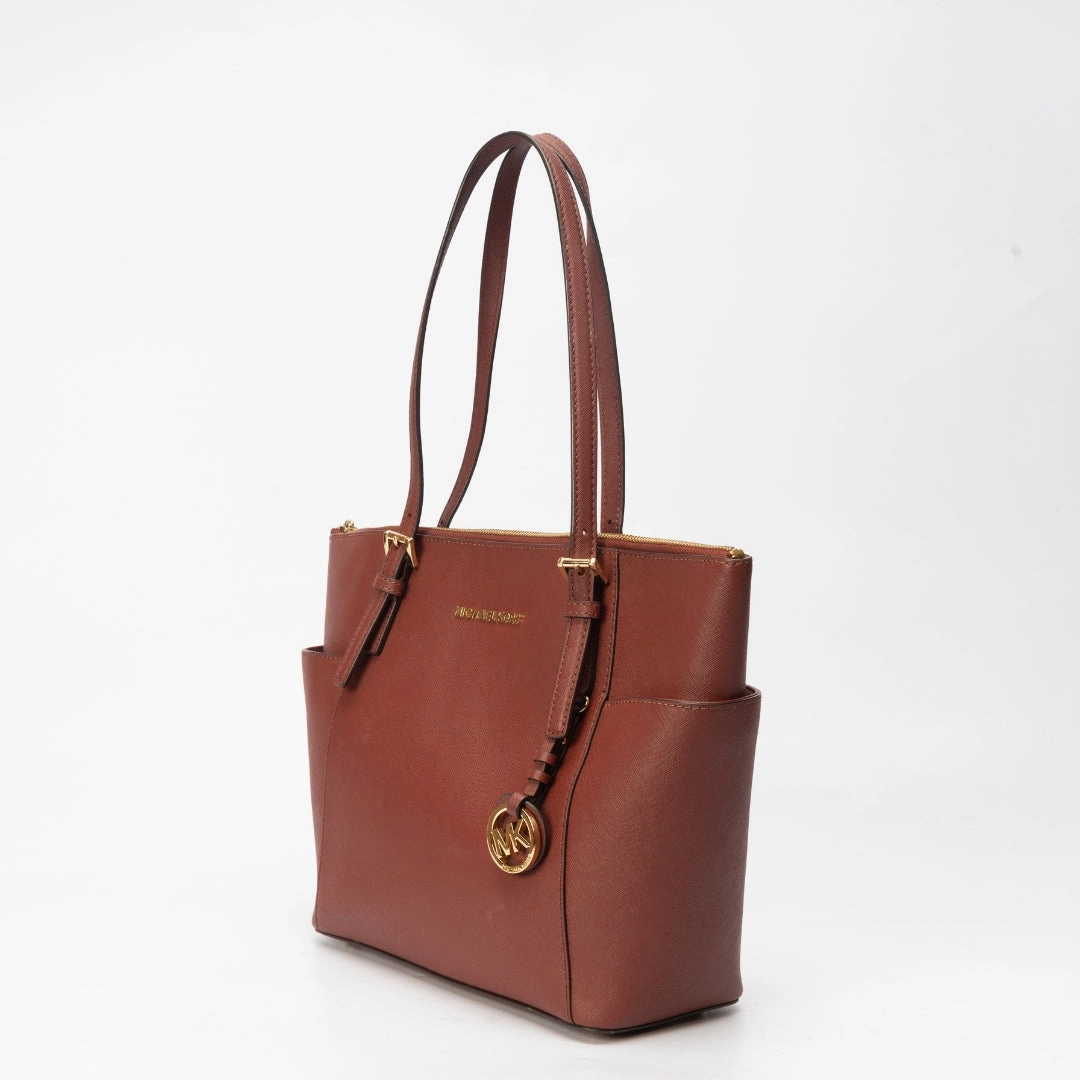 Michael Kors Crimson Red Jet Set Tote Bag