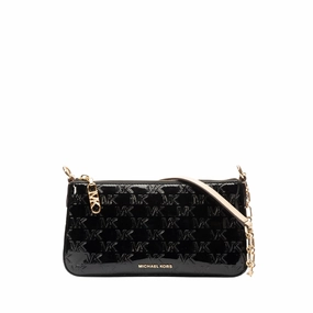 Michael Kors Empire Medium Patent Chain-Link Pochette