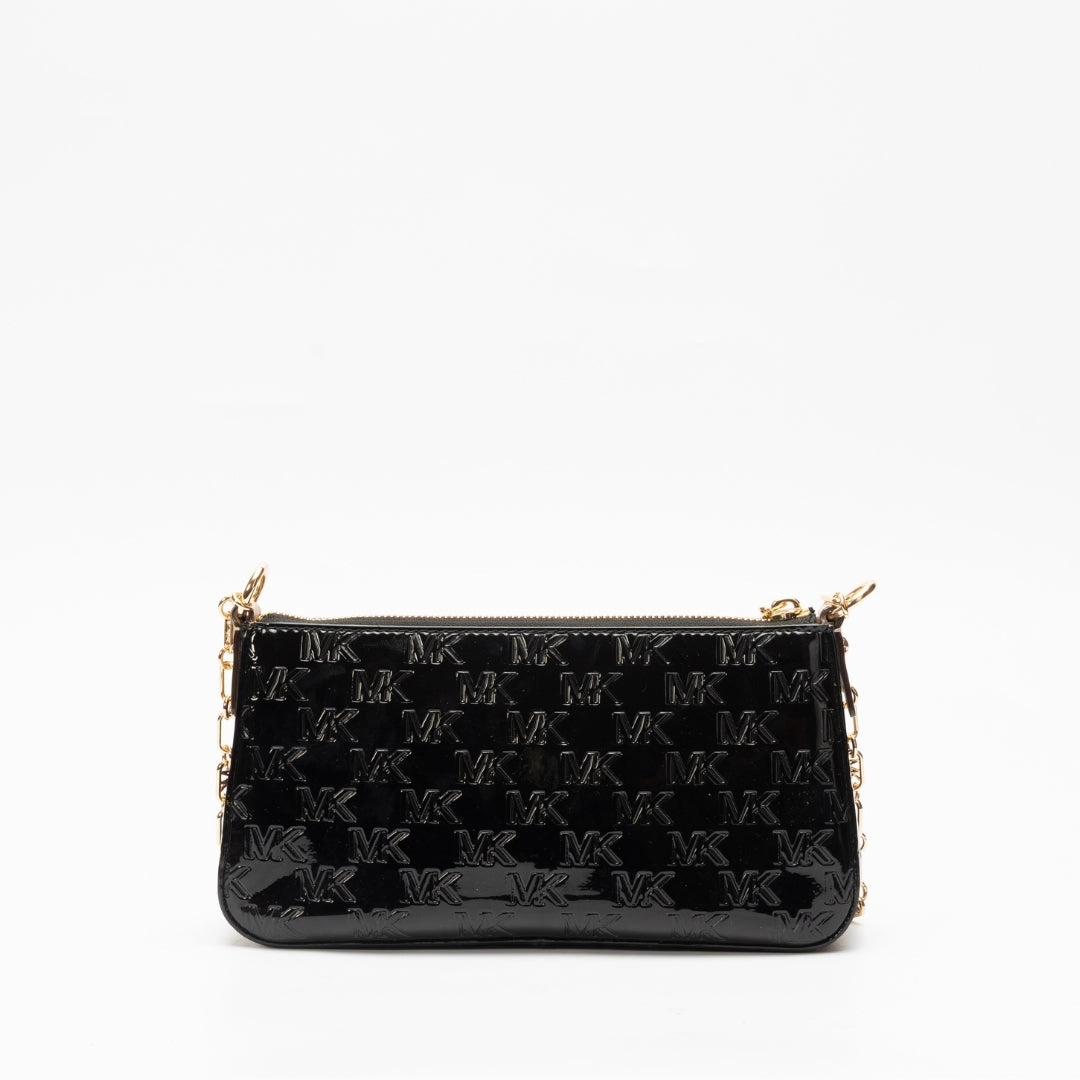 Michael Kors Empire Medium Patent Chain-Link Pochette