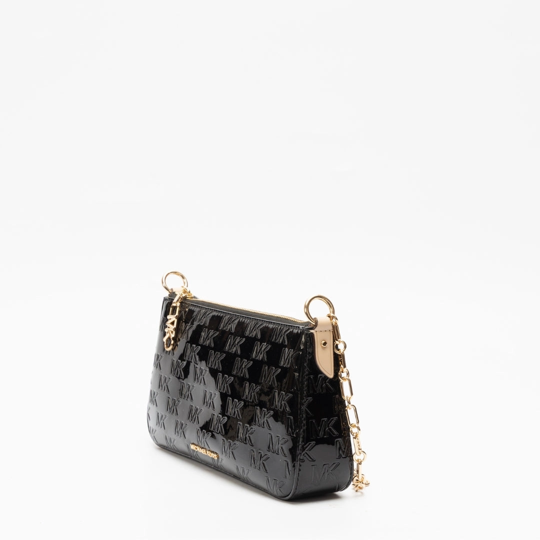 Michael Kors Empire Medium Patent Chain-Link Pochette