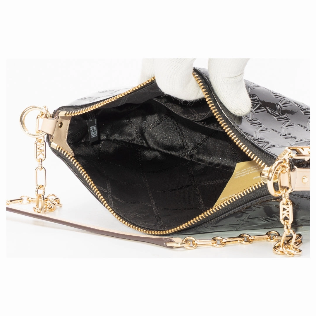 Michael Kors Empire Medium Patent Chain-Link Pochette