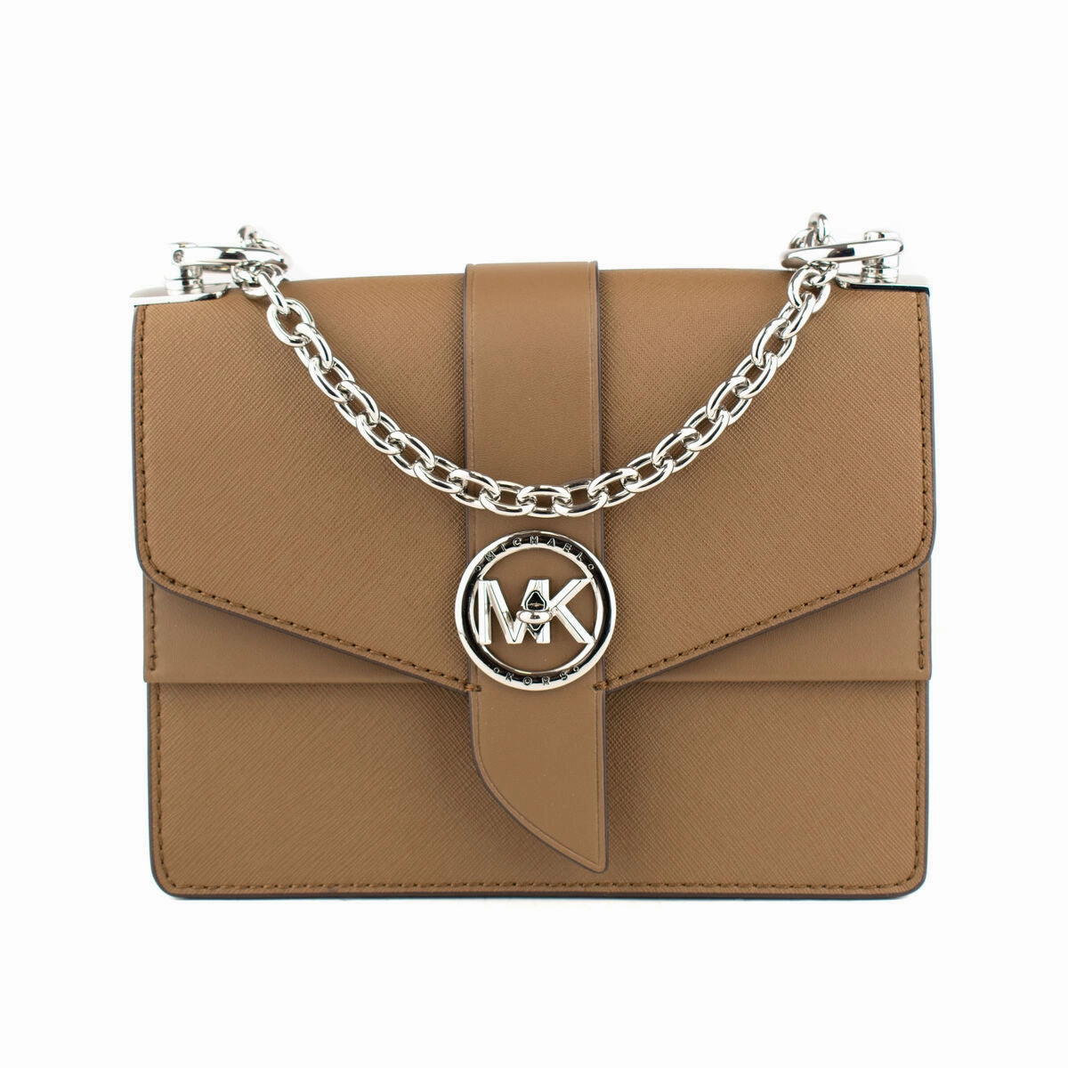 Michael Kors GREENWICH Leather Brown Shoulder Bag