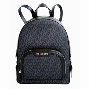 Michael Kors Jaycee Black Logo Backpack