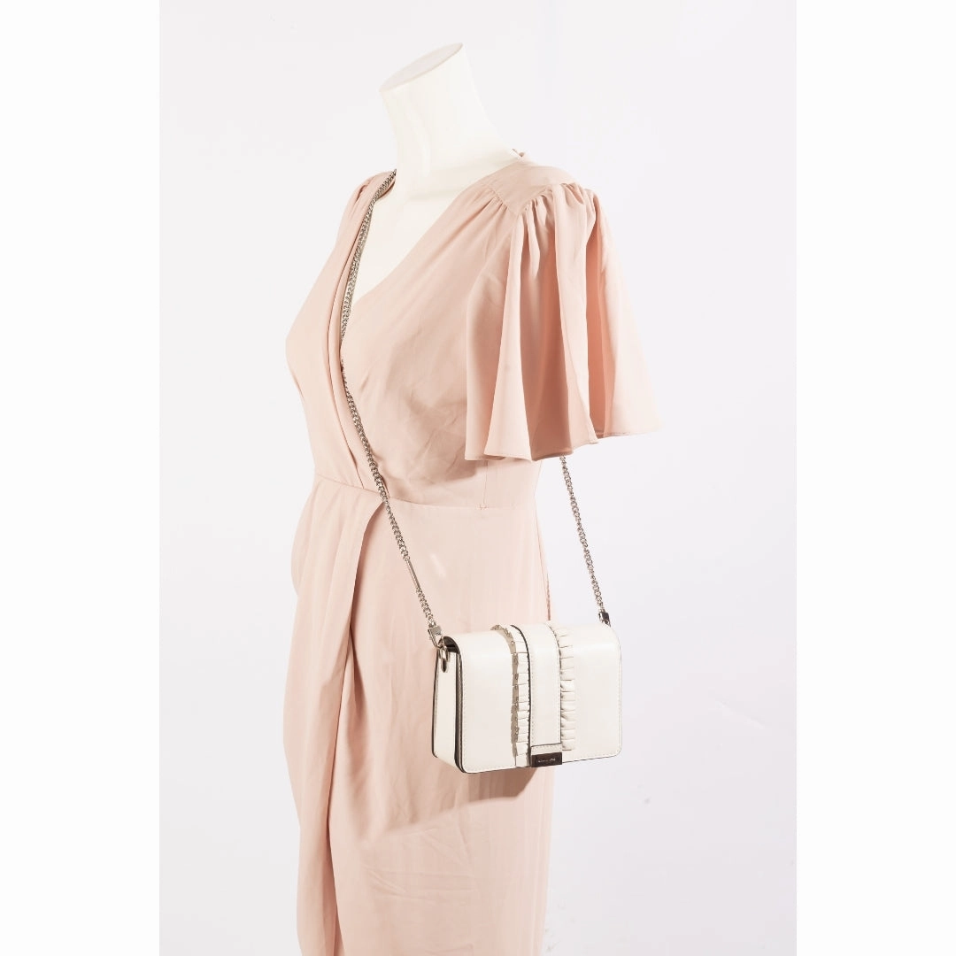 Michael Kors Optic White Jade Medium Clutch
