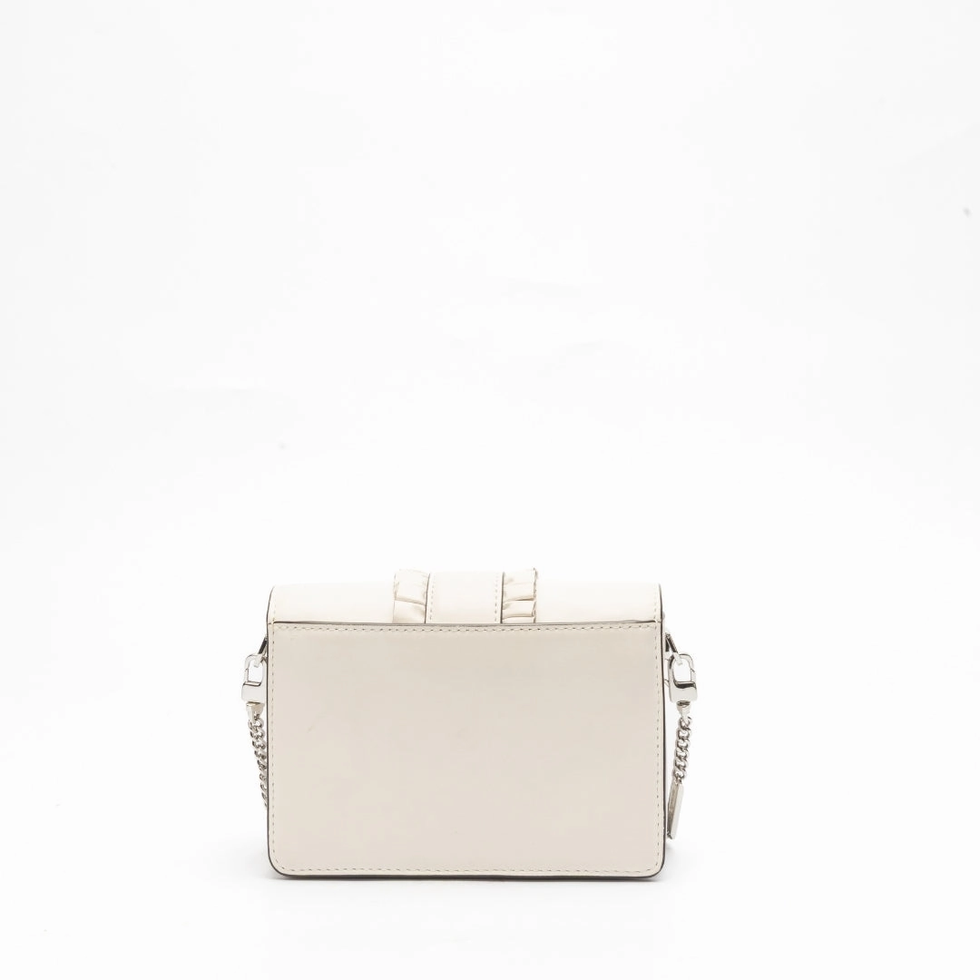Michael Kors Optic White Jade Medium Clutch