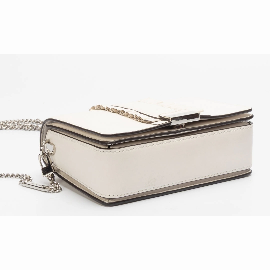 Michael Kors Optic White Jade Medium Clutch