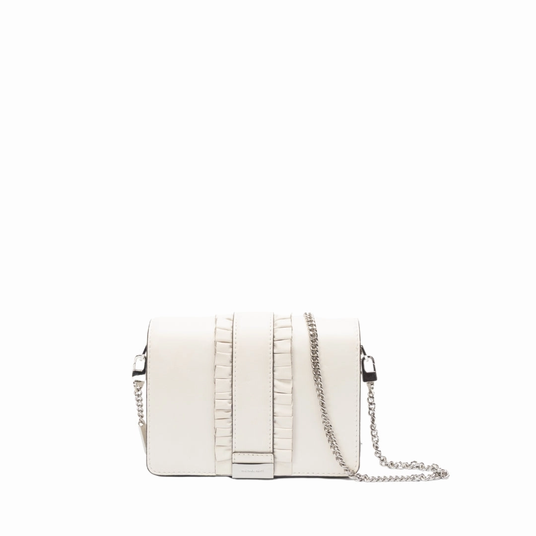 Michael Kors Optic White Jade Medium Clutch