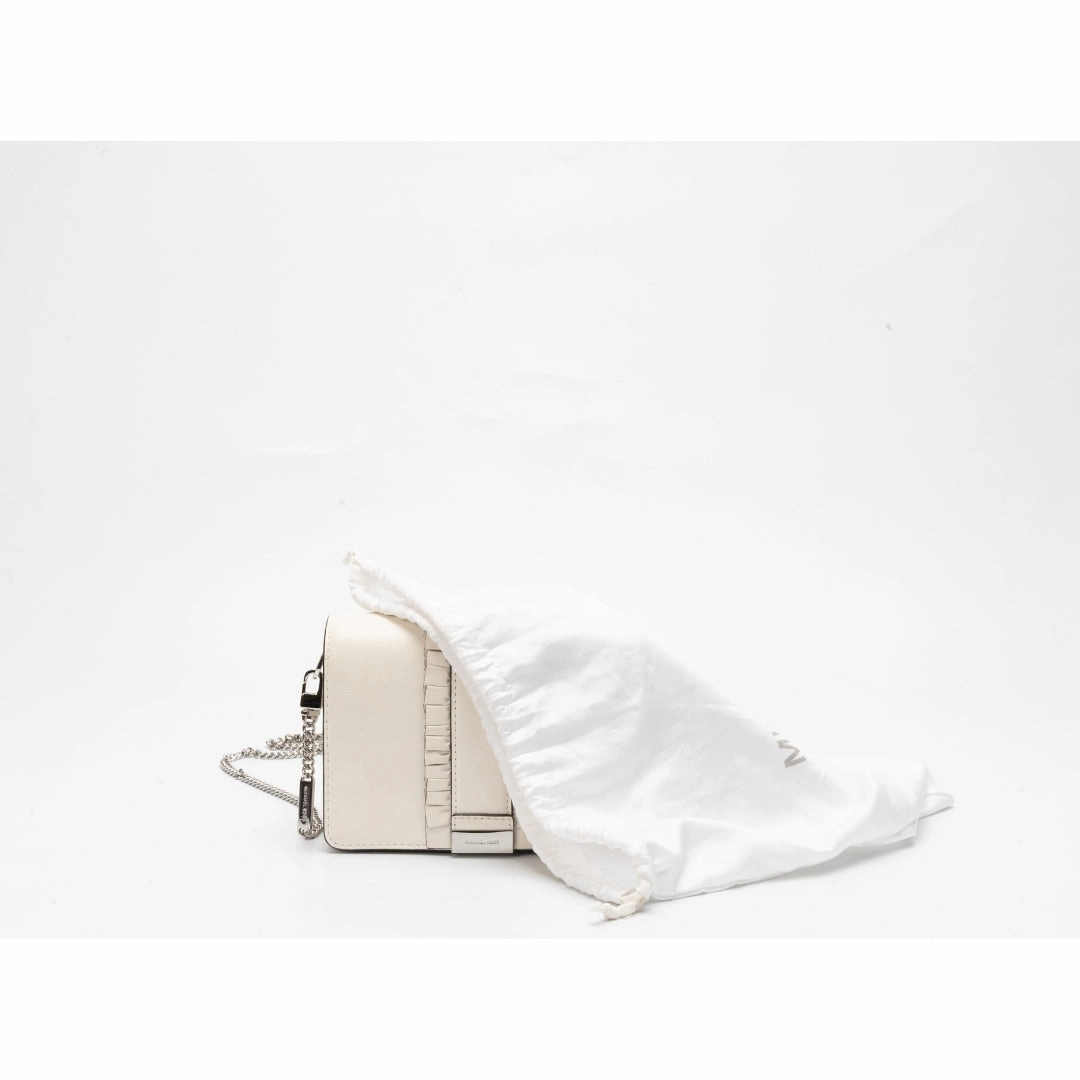 Michael Kors Optic White Jade Medium Clutch
