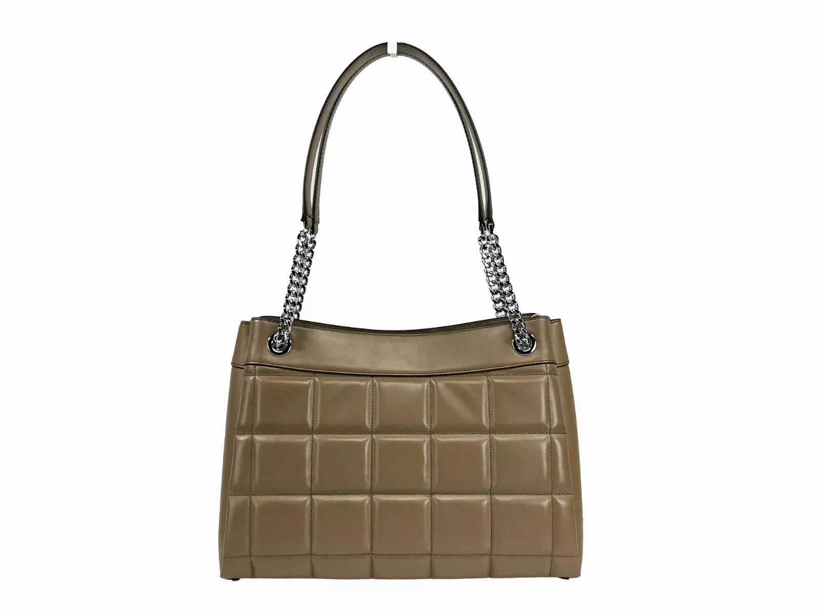 Michael Kors Susan Medium Chain Shoulder Tote Bag Women's Driftwood