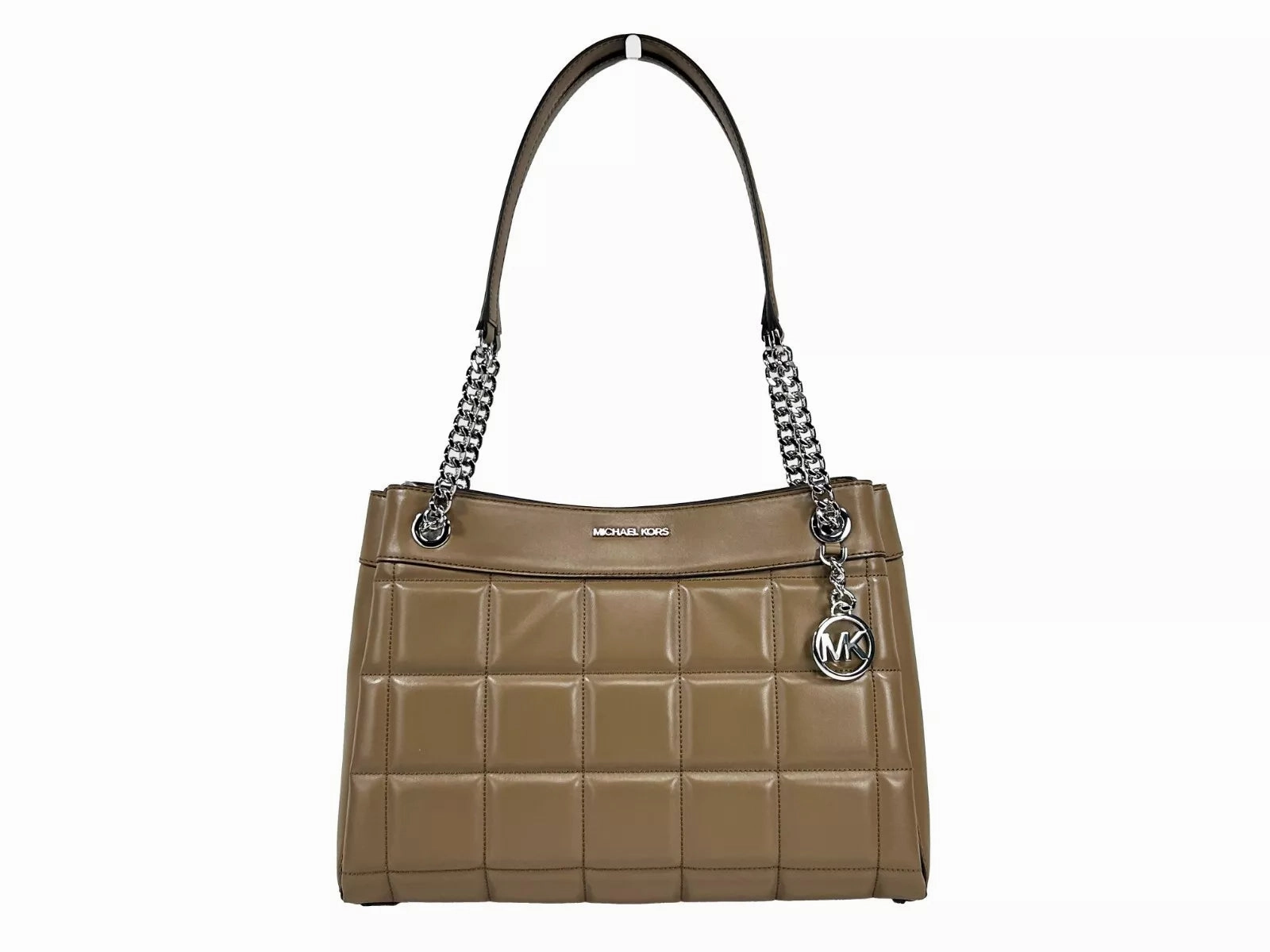 Michael Kors Susan Medium Chain Shoulder Tote Bag Women's Driftwood