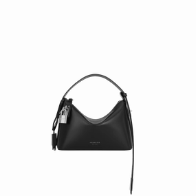Mini Silver Black Hobo Bag