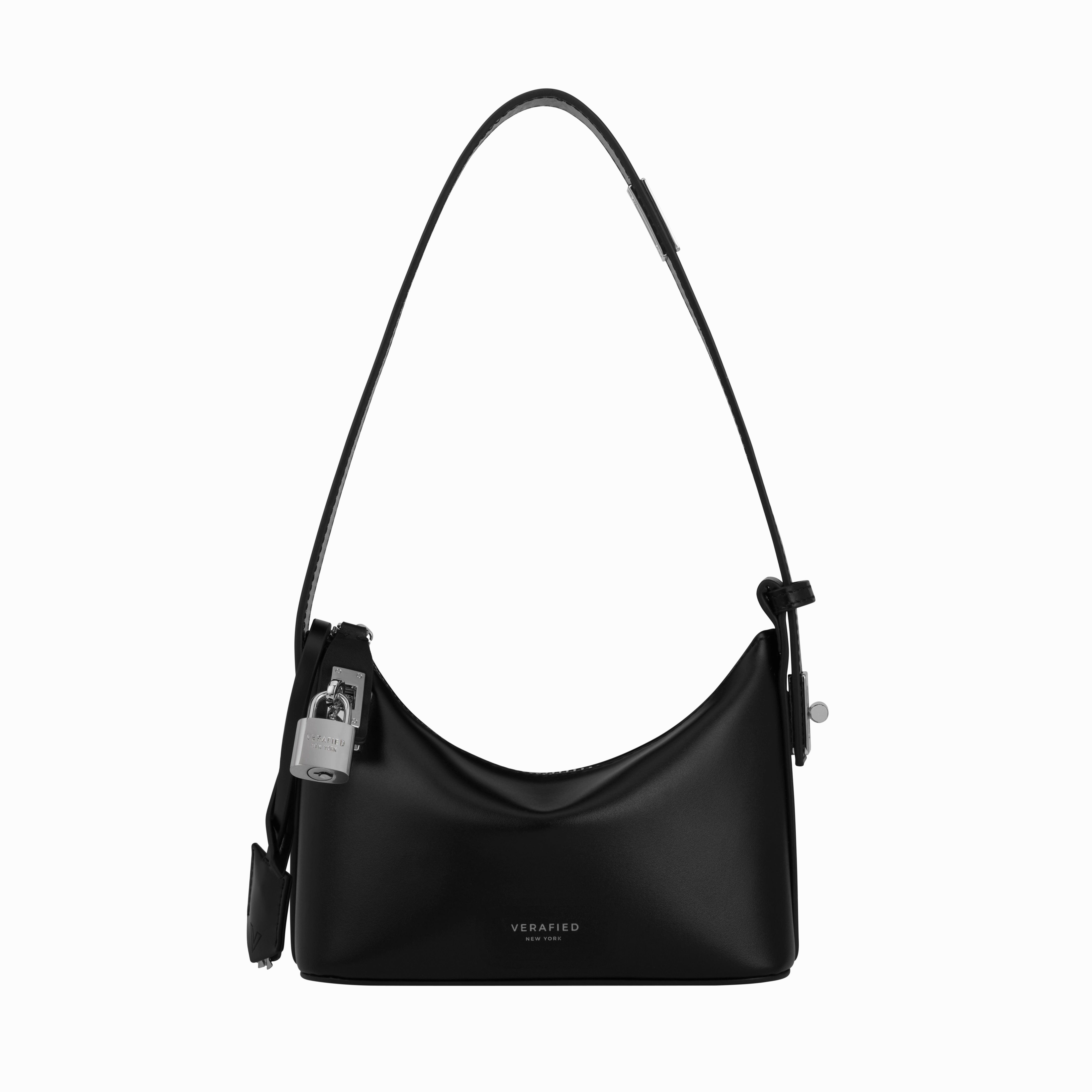 Mini Silver Black Hobo Bag